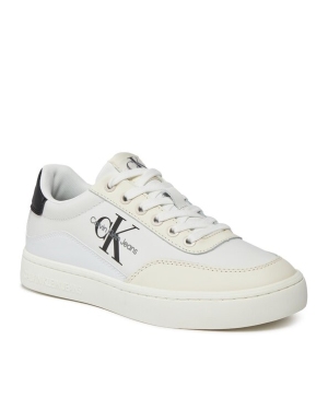 Calvin Klein Jeans Sneakersy Classic Cupsole Low Lace Lth Ml YW0YW01296 Biały
