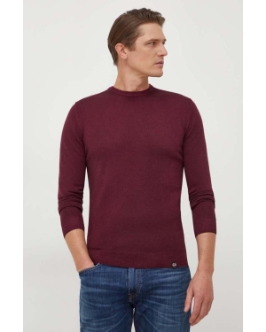 Colmar sweter wełniany męski kolor bordowy lekki