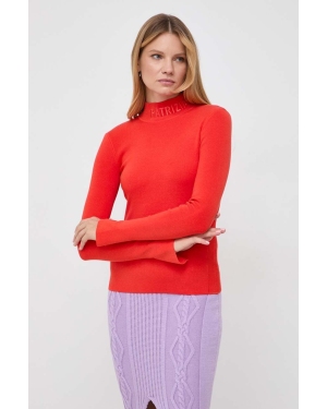 Patrizia Pepe sweter damski kolor pomarańczowy lekki