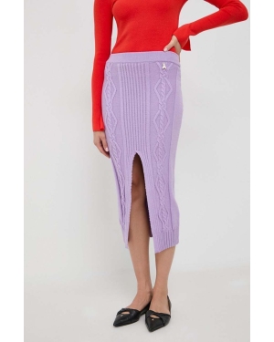 Patrizia Pepe spódnica kolor fioletowy midi ołówkowa