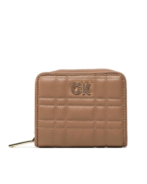 Calvin Klein Duży Portfel Damski Re-Lock Quilt Z/A Wallet W/F Md K60K610003 Brązowy