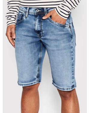 Pepe Jeans Szorty jeansowe Track PM800941 Niebieski Regular Fit