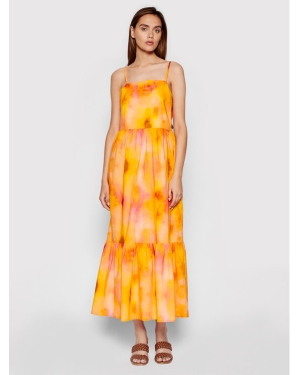 Rinascimento Sukienka letnia CFC0103696003 Pomarańczowy Regular Fit