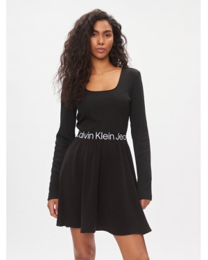 Calvin Klein Jeans Sukienka codzienna J20J222523 Czarny Regular Fit
