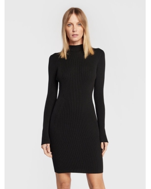 Calvin Klein Sukienka dzianinowa Iconic K20K204549 Czarny Slim Fit
