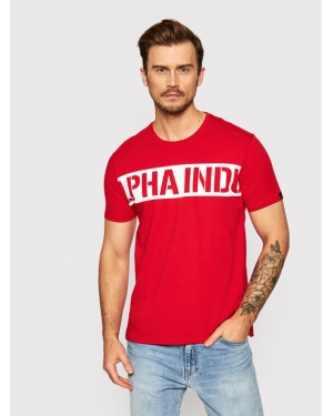 Alpha Industries T-Shirt Printed Stripe 118511 Czerwony Regular Fit