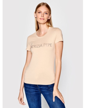 Patrizia Pepe T-Shirt CM1419/J013-B743 Beżowy Slim Fit