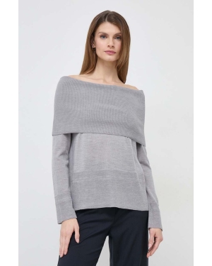 Max Mara Leisure sweter wełniany damski kolor szary lekki