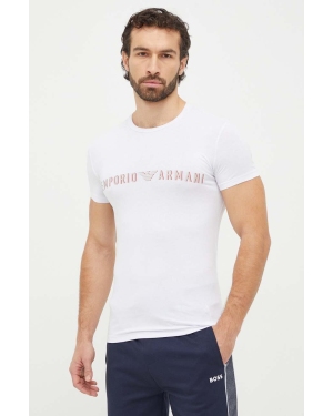 Emporio Armani Underwear t-shirt lounge kolor biały z nadrukiem