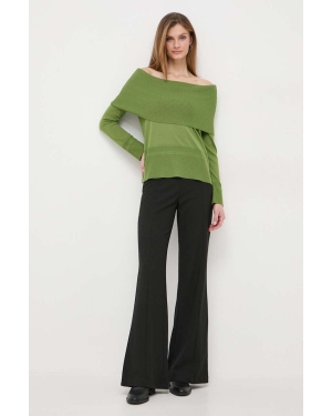 Max Mara Leisure sweter wełniany damski kolor zielony lekki 2416361037600