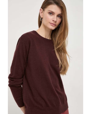 Max Mara Leisure sweter wełniany damski kolor brązowy lekki 2416361047600