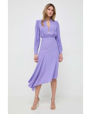 Elisabetta Franchi sukienka kolor fioletowy mini rozkloszowana
