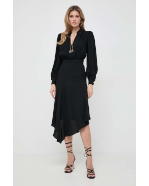Elisabetta Franchi sukienka kolor czarny mini rozkloszowana