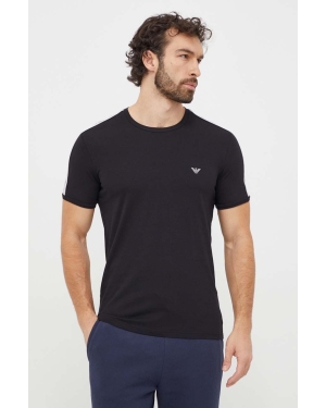 Emporio Armani Underwear t-shirt lounge kolor czarny z nadrukiem