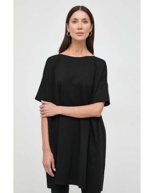 Liviana Conti sukienka kolor czarny mini oversize