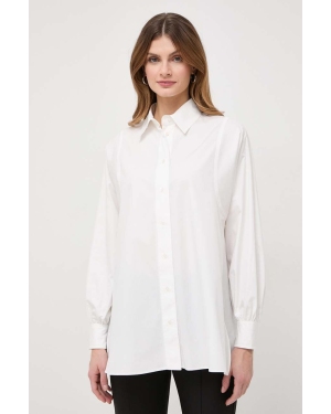 Weekend Max Mara koszula bawełniana damska kolor biały regular z kołnierzykiem klasycznym 2415111051600