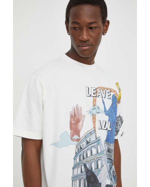 Iceberg t-shirt męski kolor biały z nadrukiem