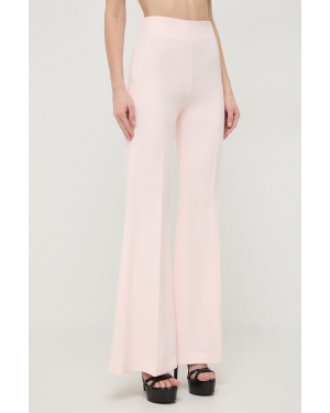 Marciano Guess spodnie damskie kolor różowy proste high waist
