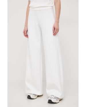 Max Mara Leisure spodnie damskie kolor biały szerokie high waist