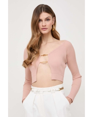 Elisabetta Franchi sweter damski kolor różowy lekki