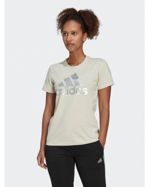 adidas T-Shirt Essentials Logo HL2032 Beżowy Regular Fit