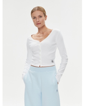 Calvin Klein Jeans Bluzka J20J222570 Biały Regular Fit