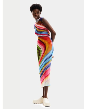 Desigual Sukienka letnia Lupe 24SWVK67 Kolorowy Slim Fit