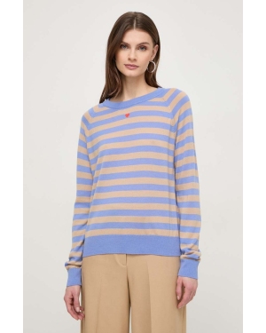 MAX&Co. sweter wełniany damski kolor niebieski lekki