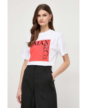 MAX&Co. t-shirt bawełniany x CHUFY damski kolor biały
