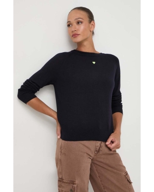 MAX&Co. sweter wełniany damski kolor granatowy lekki