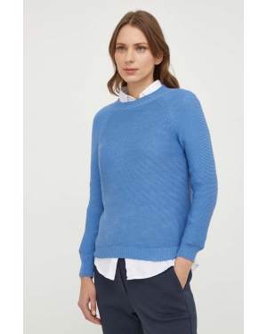 Weekend Max Mara sweter bawełniany kolor niebieski lekki 2415361071600