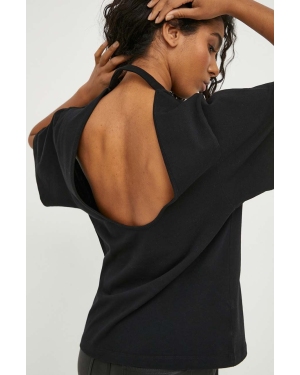 IRO t-shirt bawełniany damski kolor czarny