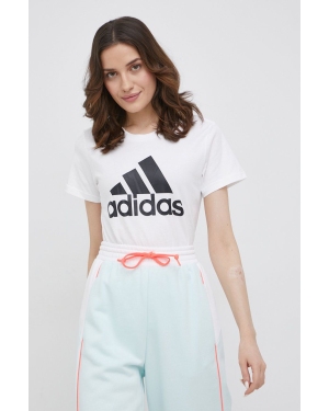 adidas T-shirt bawełniany GL0649 kolor biały GL0649