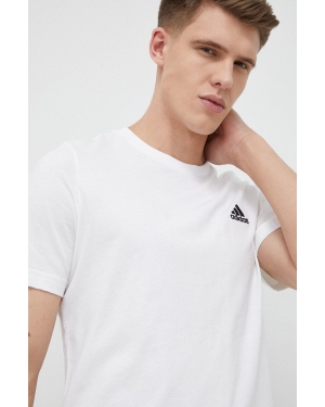 adidas t-shirt bawełniany kolor biały gładki IC9286