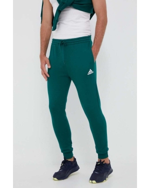 adidas spodnie dresowe kolor zielony gładkie IJ8892