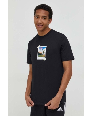 adidas t-shirt bawełniany męski kolor czarny z nadrukiem IN6439