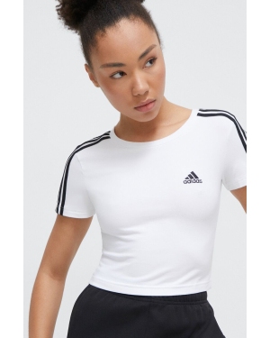 adidas t-shirt damski kolor beżowy IR6112