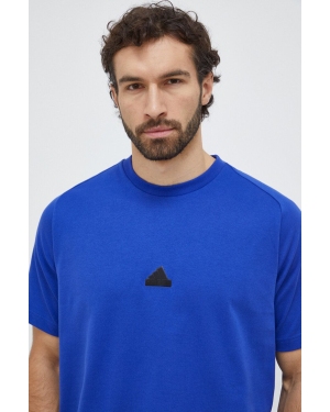 adidas t-shirt ZNE męski kolor niebieski gładki IR5232
