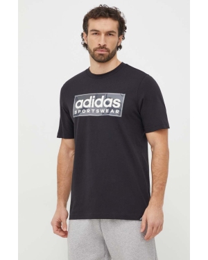 adidas t-shirt bawełniany męski kolor czarny z nadrukiem IR5825