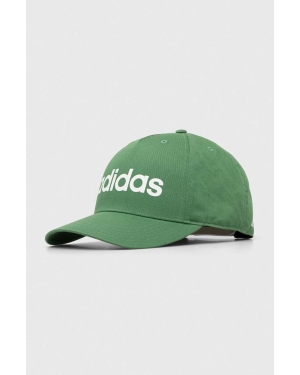 adidas czapka z daszkiem bawełniana kolor zielony z aplikacją IR7908