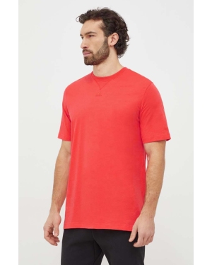 adidas t-shirt bawełniany męski kolor czerwony gładki IR9110