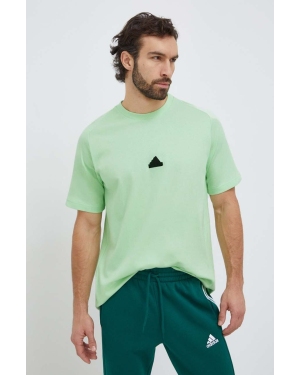 adidas t-shirt ZNE męski kolor zielony gładki IR5227