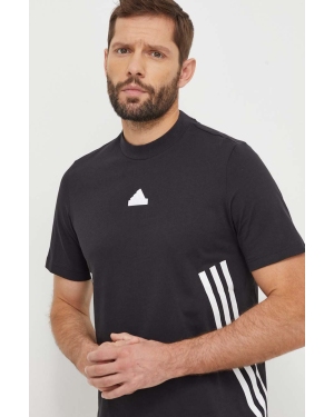 adidas t-shirt bawełniany męski kolor czarny z nadrukiem IX5196