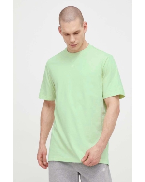 adidas t-shirt bawełniany męski kolor zielony gładki IR9111