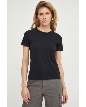 American Vintage t-shirt bawełniany damski kolor czarny
