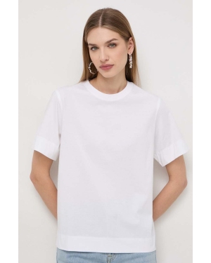 BOSS t-shirt bawełniany damski kolor biały