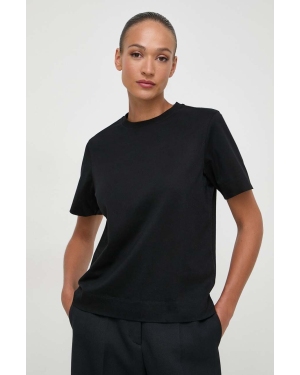BOSS t-shirt bawełniany damski kolor czarny