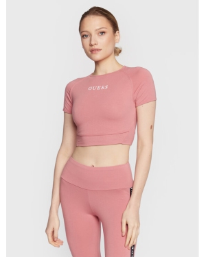 Guess T-Shirt Aline V3RP16 KABR0 Różowy Slim Fit