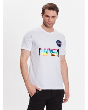 Alpha Industries T-Shirt NASA Refl. T Metal 178501M Biały Regular Fit
