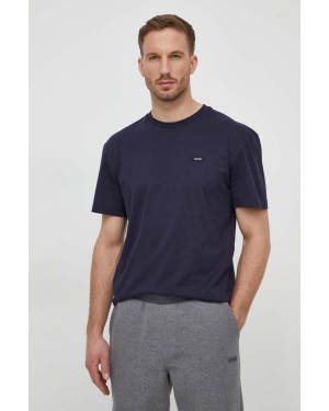 Calvin Klein t-shirt bawełniany męski kolor granatowy gładki